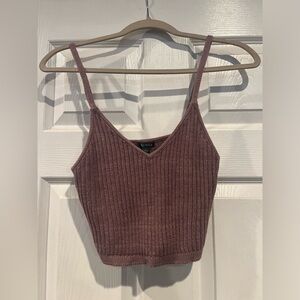 Purple Cropped Tank Top
Size: Large